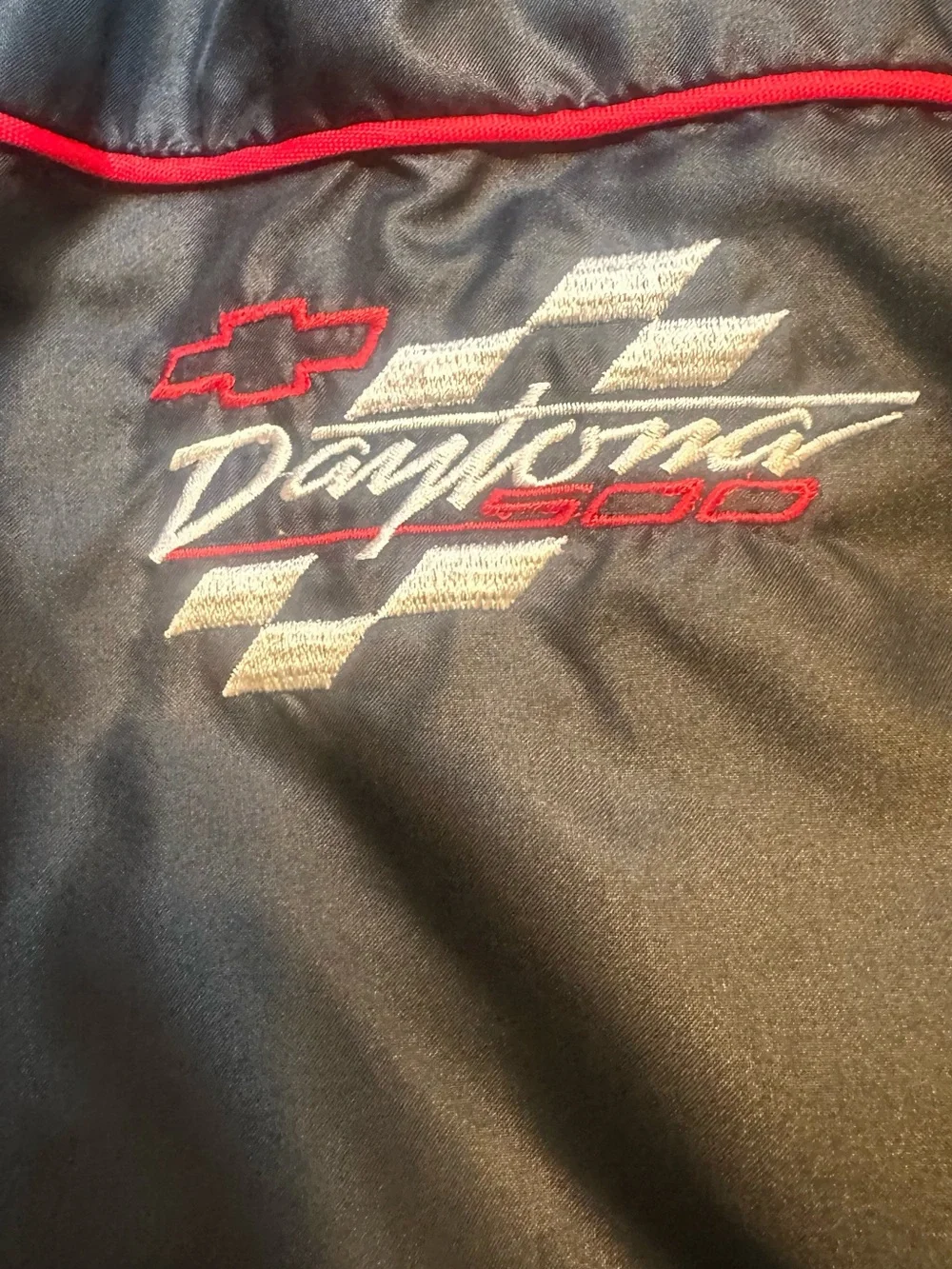 Holloway Chevrolet Daytona 500 Racing Black Jacket with Red Piping Size XXL
